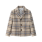 COCO BLANC CAMEL/NAVY PLAID POCKET BLAZER