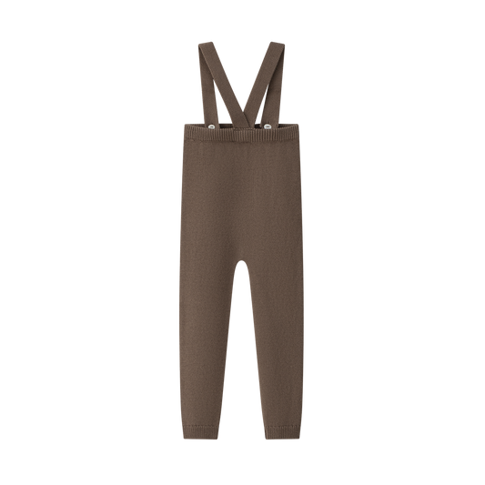 COCO BLANC CAMEL KNIT SUSPENDER LEGGINGS