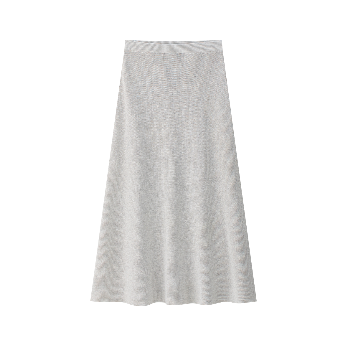 COCO BLANC MARLED GREY KNIT MIDI SKIRT