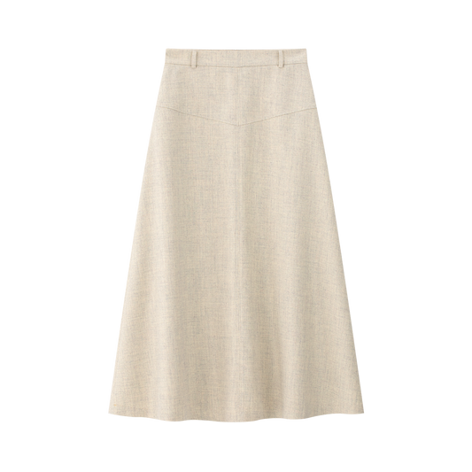 COCO BLANC CREAM CHEVRON SKIRT