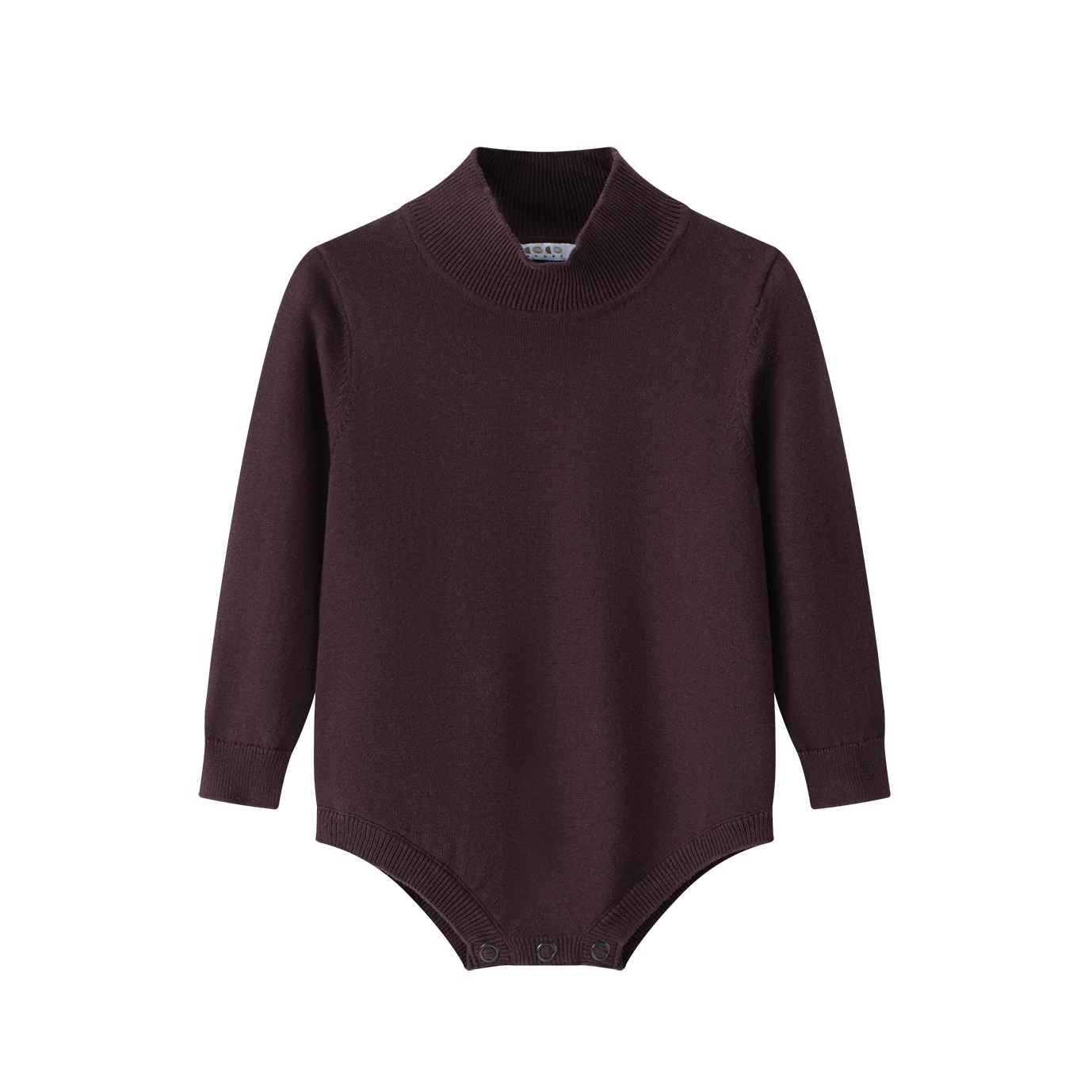COCO BLANC BURGUNDY KNIT MOCKNECK ONESIE