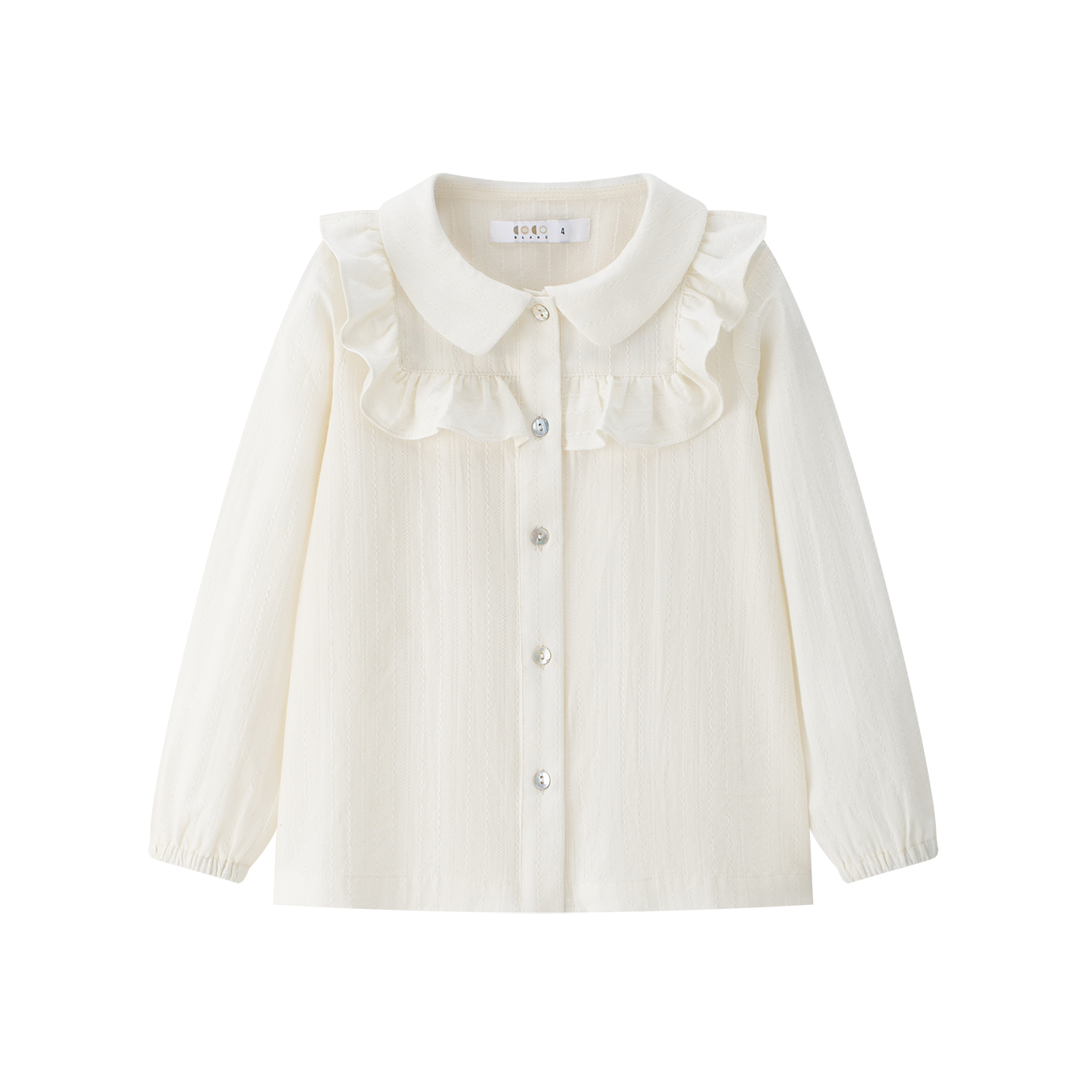 COCO BLANC CREAM RUFFLE COLLAR BLOUSE