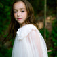 CERA UNA VOLTA CREAM PURITAN COLLAR TULLE DRESS