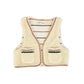 BELLE CHIARA ECRU SHERPA TRIM VEST