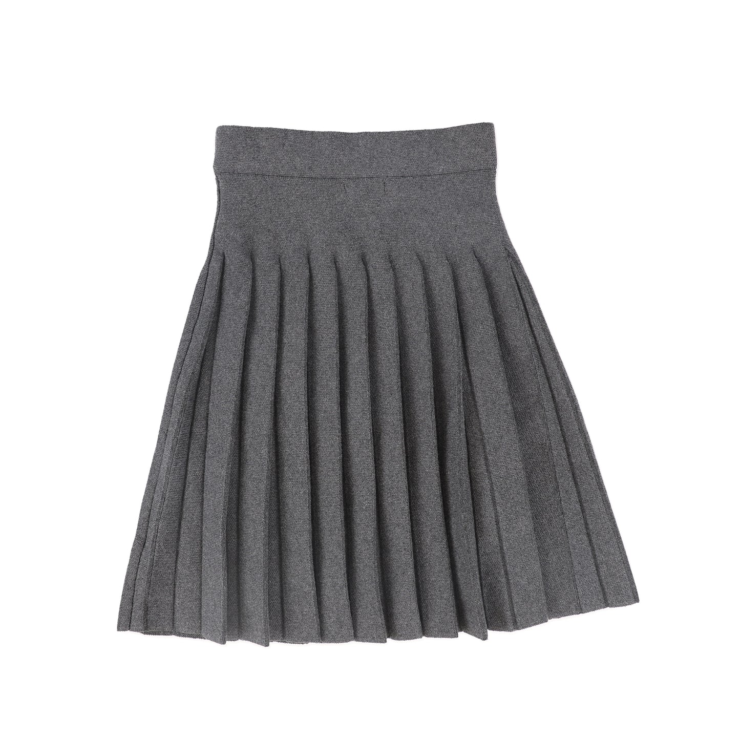 BAMBOO CHARCOAL KNIT DROP PLEAT SKIRT