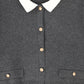BAMBOO CHARCOAL KNIT BUTTONED BLAZER
