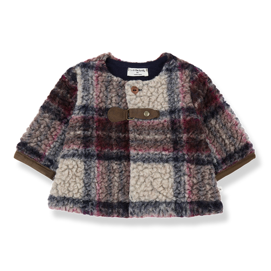 1+ IN THE FAMILY BLUE PLAID SHERPA JACKET