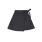 CHRISTINA ROHDE BLACK QUILTED VELOUR SKIRT
