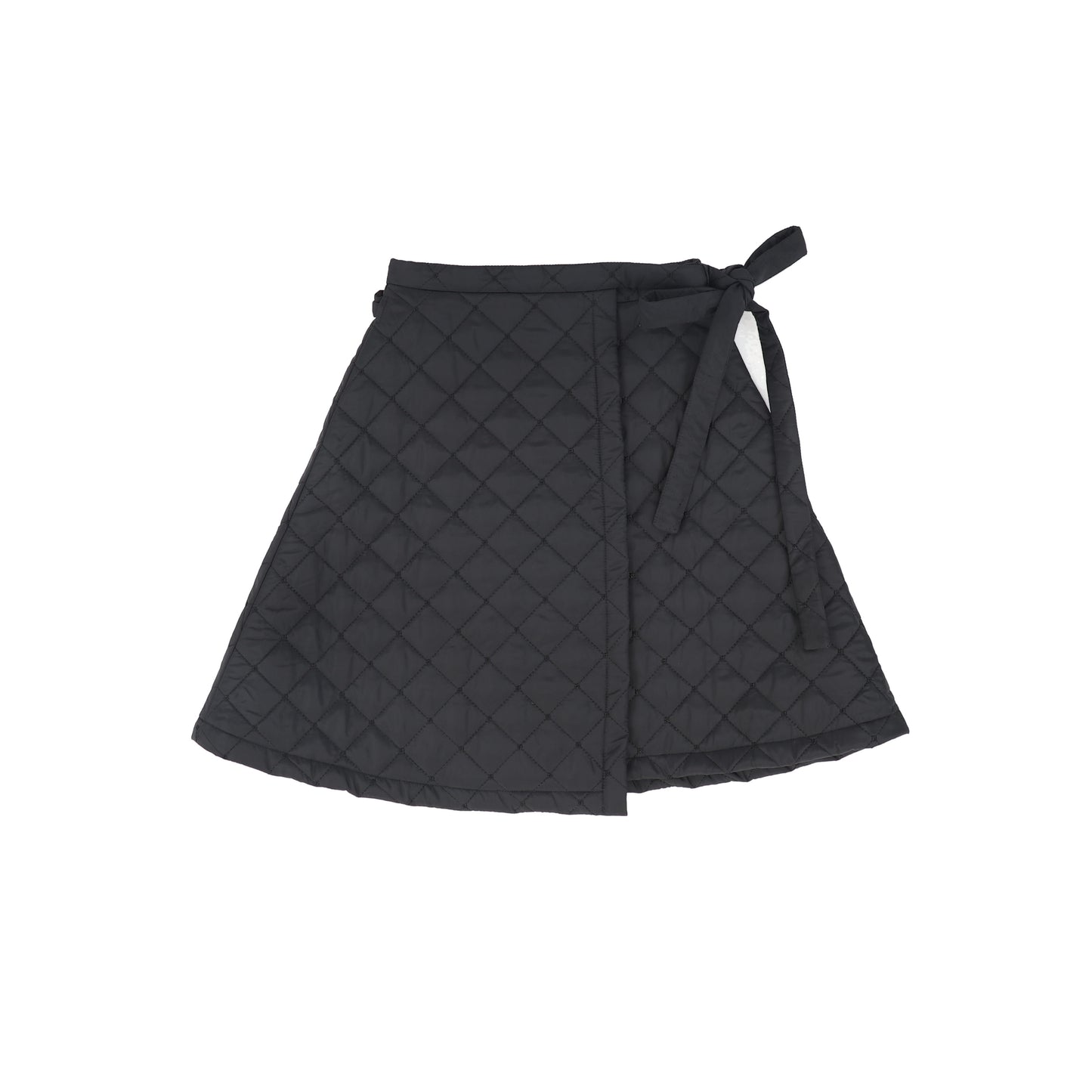 CHRISTINA ROHDE BLACK QUILTED VELOUR SKIRT