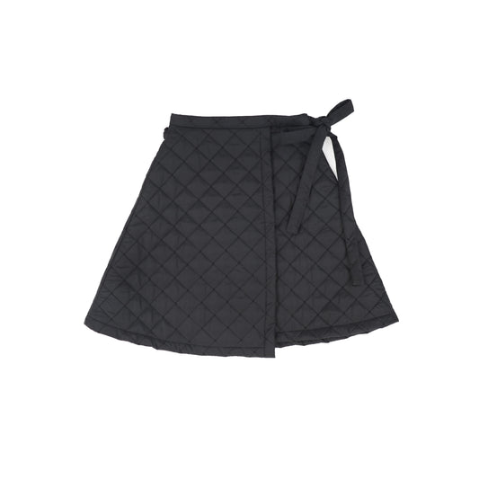 CHRISTINA ROHDE BLACK QUILTED VELOUR SKIRT