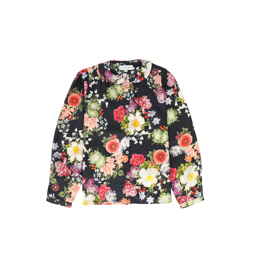 CHRISTINA ROHDE BLACK/PINK FLORAL TOP