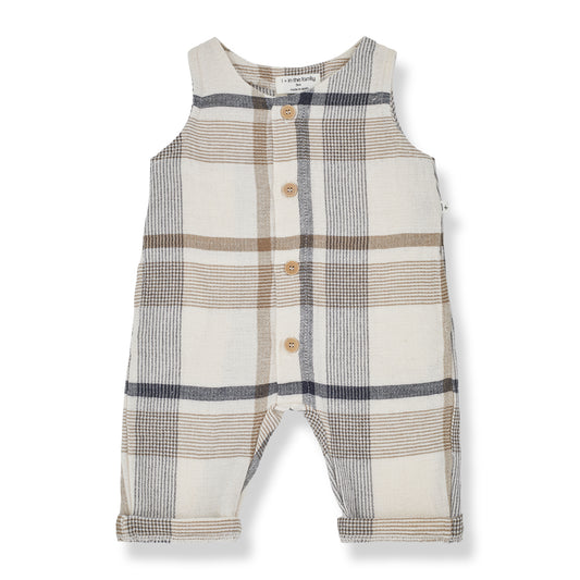 1 + IN THE FAMILY BROWN PLAID JUMPSUIT [FINAL SALE]