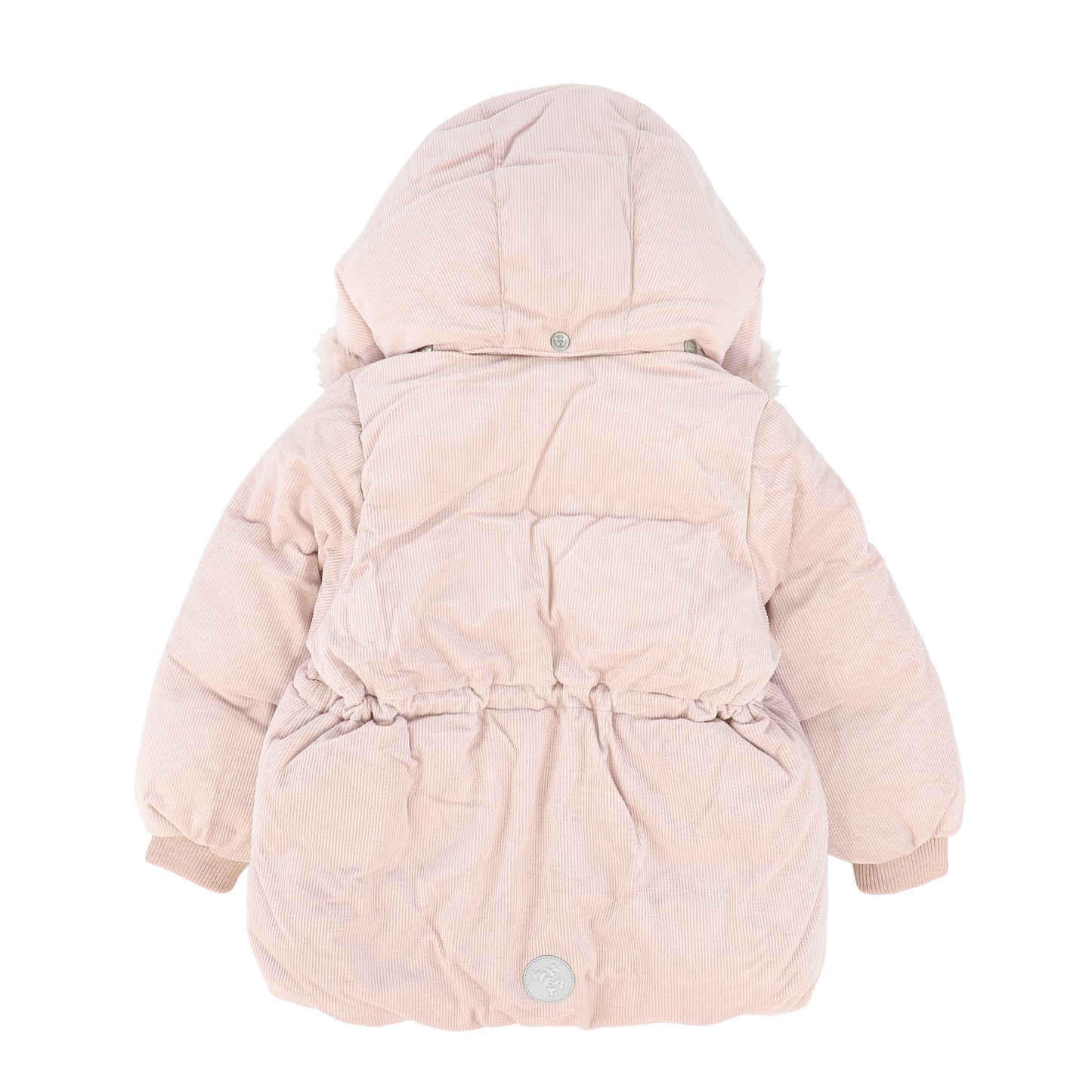 WHEAT PALE PINK CORDUROY PUFFER COAT
