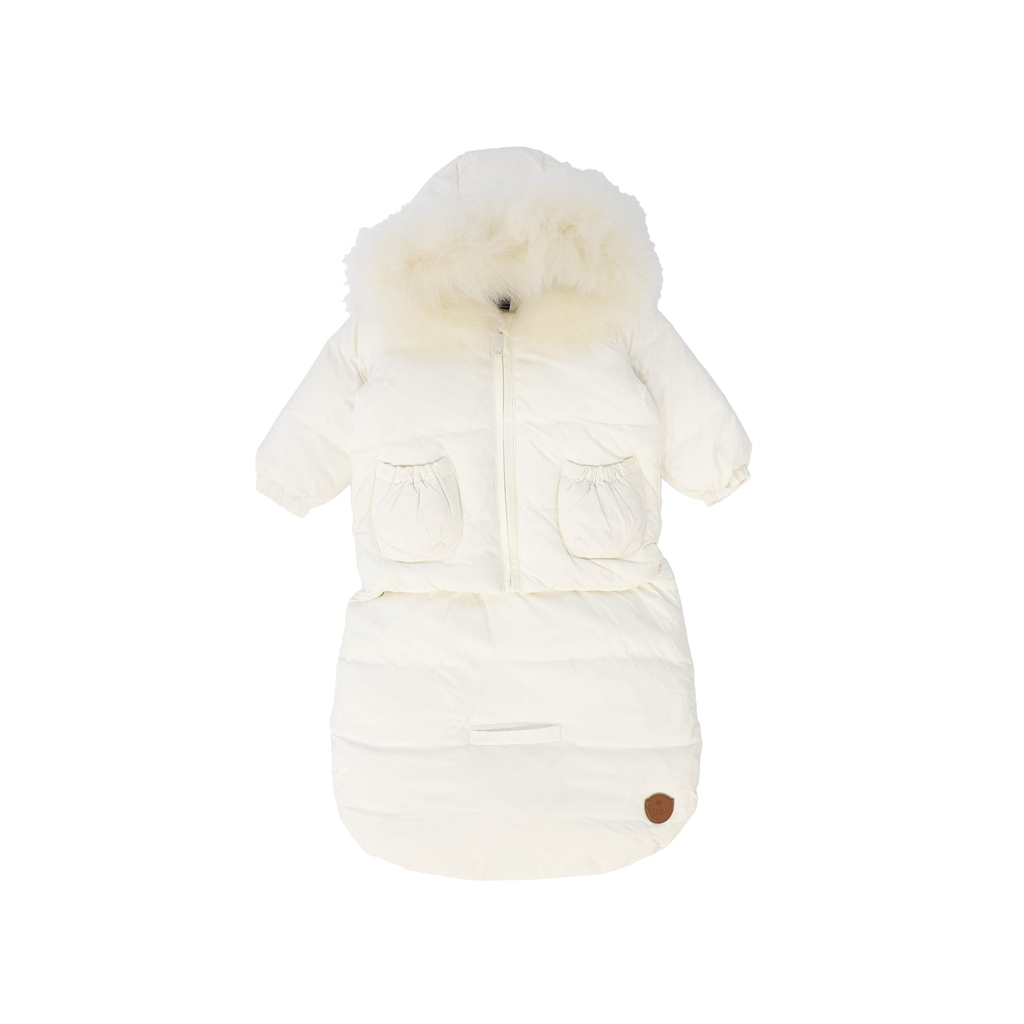 DENALI CREAM PUFFER FOOT MUFF COAT SET