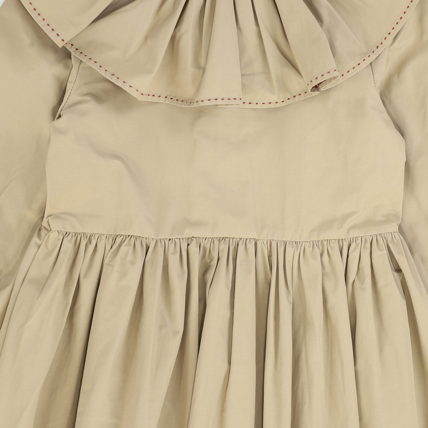 THE MIDDLE DAUGHTER BEIGE RUFFLE CAPE DRESS