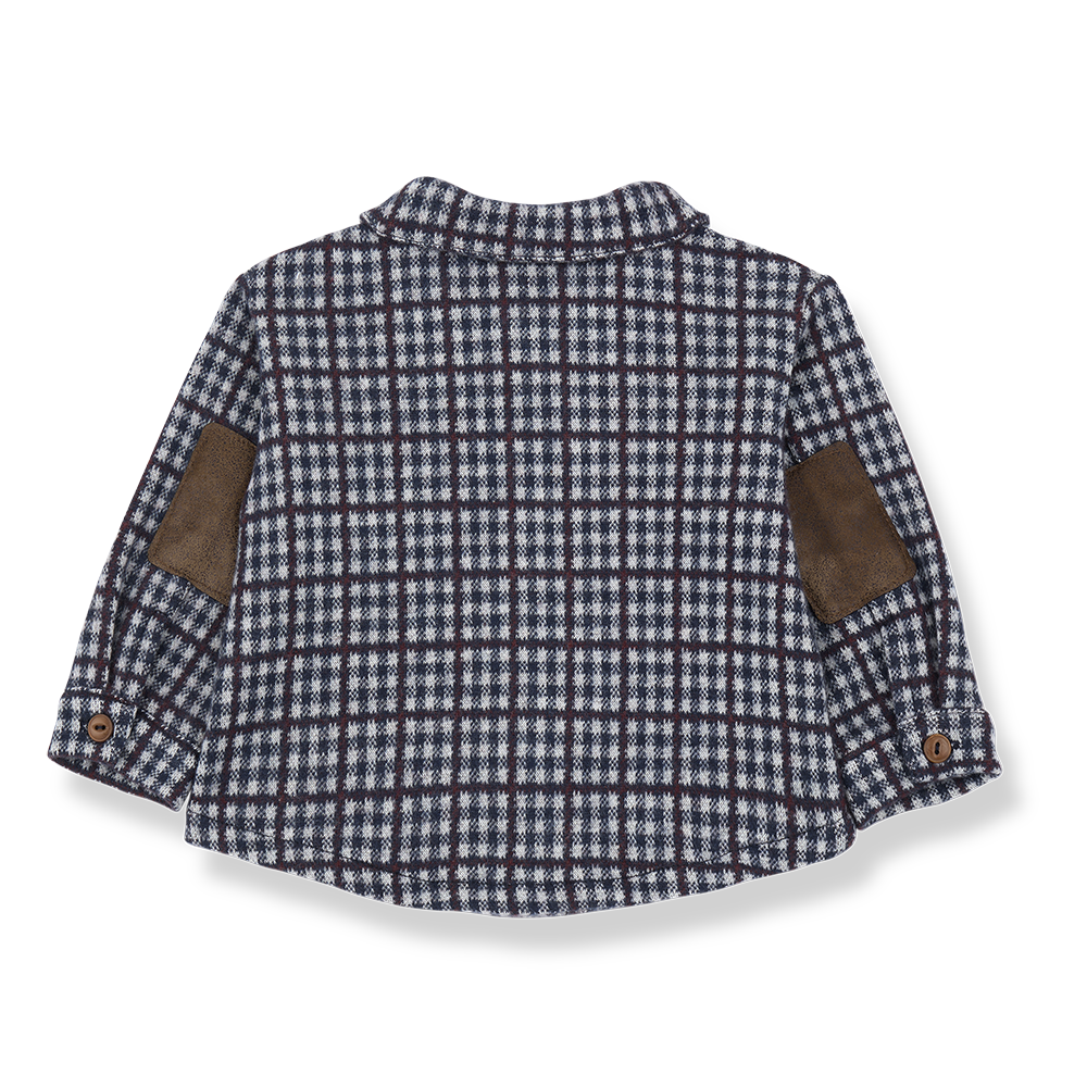 1+ IN THE FAMILY NAVY CHECKED COLLAR SHIRT