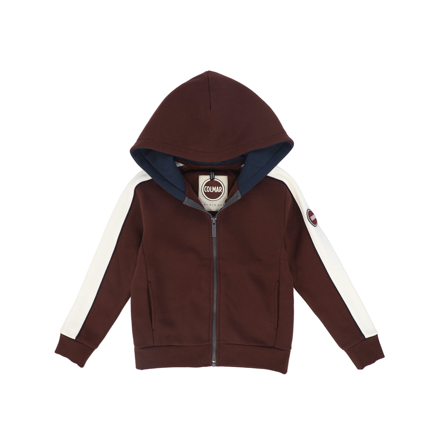 COLMAR BRICK CONTRAST STRIPED HOODED SWEATSHIRT