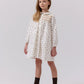 COTTIER IVORY/VOILET FLORAL SMOCKED DRESS