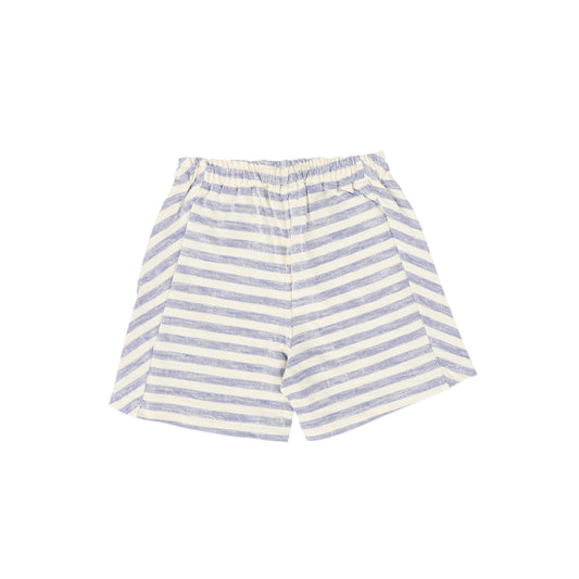 MY LITTE COZMO BLUE/ECRU STRIPED SHORTS