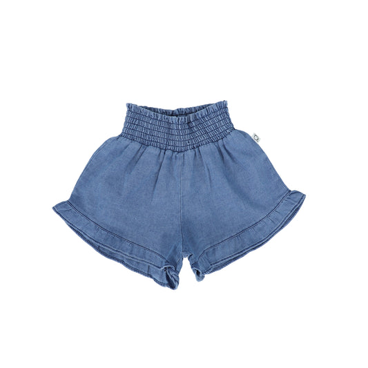 MY LITTLE COZMO BLUE TWILL DENIM SHORTS