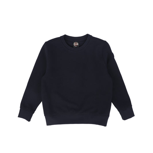 COLMAR NAVY TEXTURED CREWNECK SWEATSHIRT