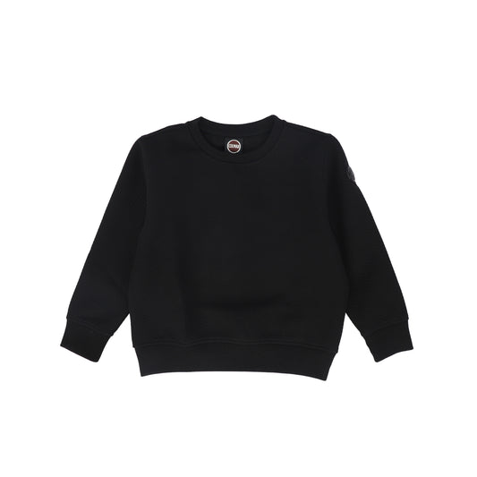 COLMAR BLACK TEXTURED CREWNECK SWEATSHIRT