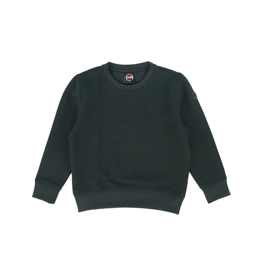 COLMAR FOREST GREEN TEXTURED CREWNECK SWEATSHIRT