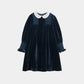 CERA UNA VOLTA NAVY VELVET COLLAR DRESS