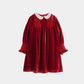 CERA UNA VOLTA RED VELVET COLLAR DRESS