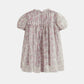 CERA UNA VOLTA PALE PINK TULLE ROSE PRINT PUFF SLEEVE DRESS