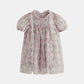 CERA UNA VOLTA PALE PINK TULLE ROSE PRINT PUFF SLEEVE DRESS