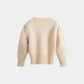 CERA UNA VOLTA BEIGE FLOWER PRINT KNIT SWEATER