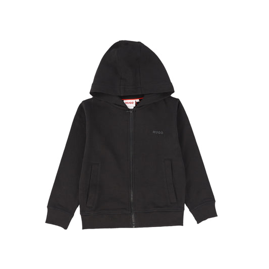 HUGO BLACK HOODED SWEATER