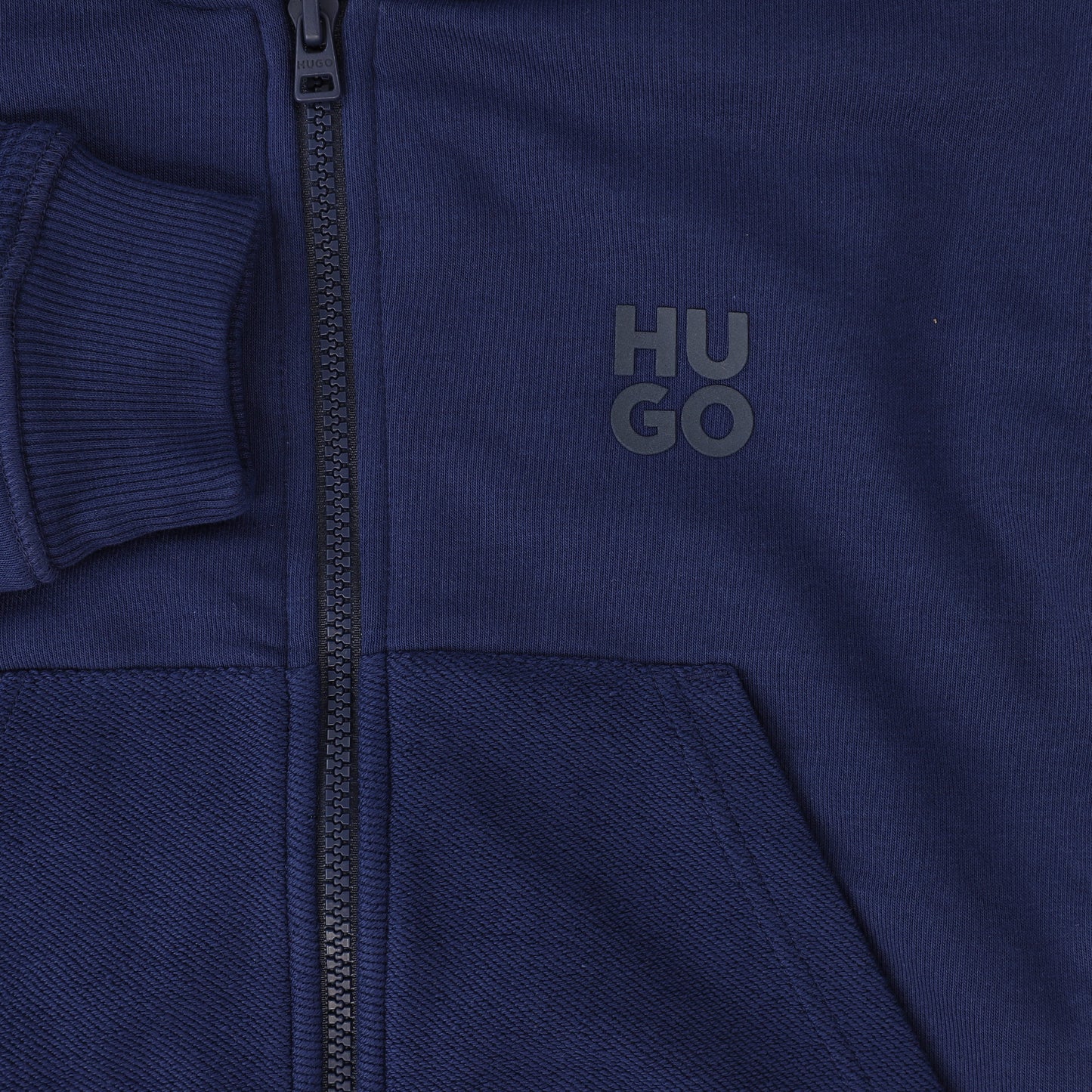 HUGO DEEP BLUE HOODED SWEATER