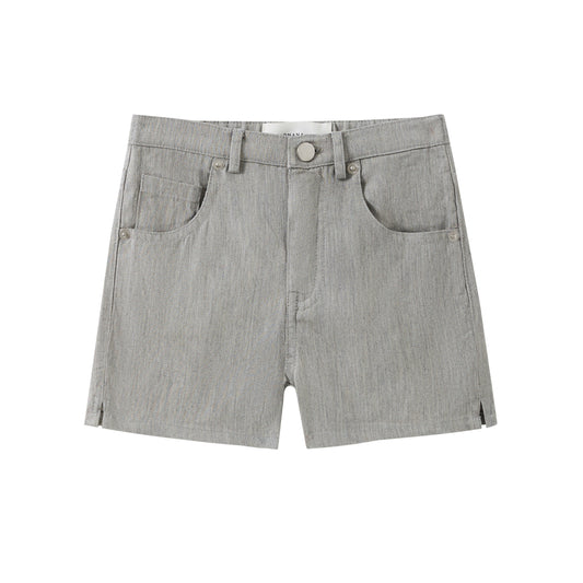 LIMONANA GREY WASH DENIM SHORTS