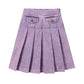 LIMONANA PURPLE WASH PLEAT SKIRT