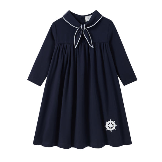 LIMONANA NAVY SAILOR TIE DRESS
