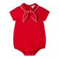 LIMONANA RED SAILOR TIE ROMPER