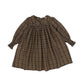 MARMAR COPENHAGEN BROWN CHECKED PETER PAN COLLAR DRESS [Final Sale]