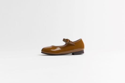 TANNERY & CO CARAMEL PATENT LEATHER MARY JANES