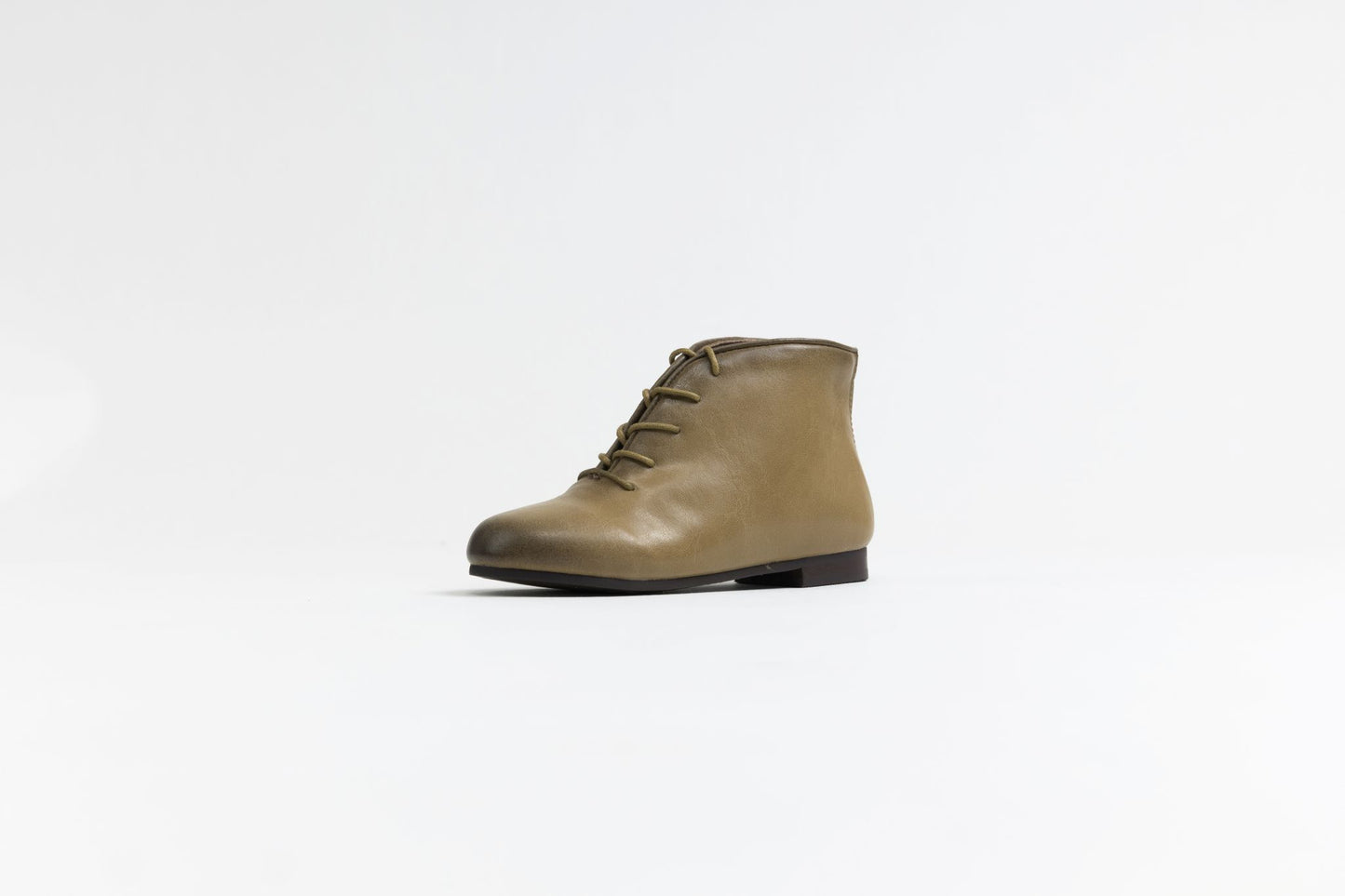 TANNERY & CO OLIVE LACE BOOTIES