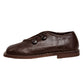 TANNERY & CO CHESTNUT LEATHER BUTTON SHOE