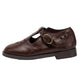 TANNERY & CO CHESTNUT EYELET BUCKLE SHOE