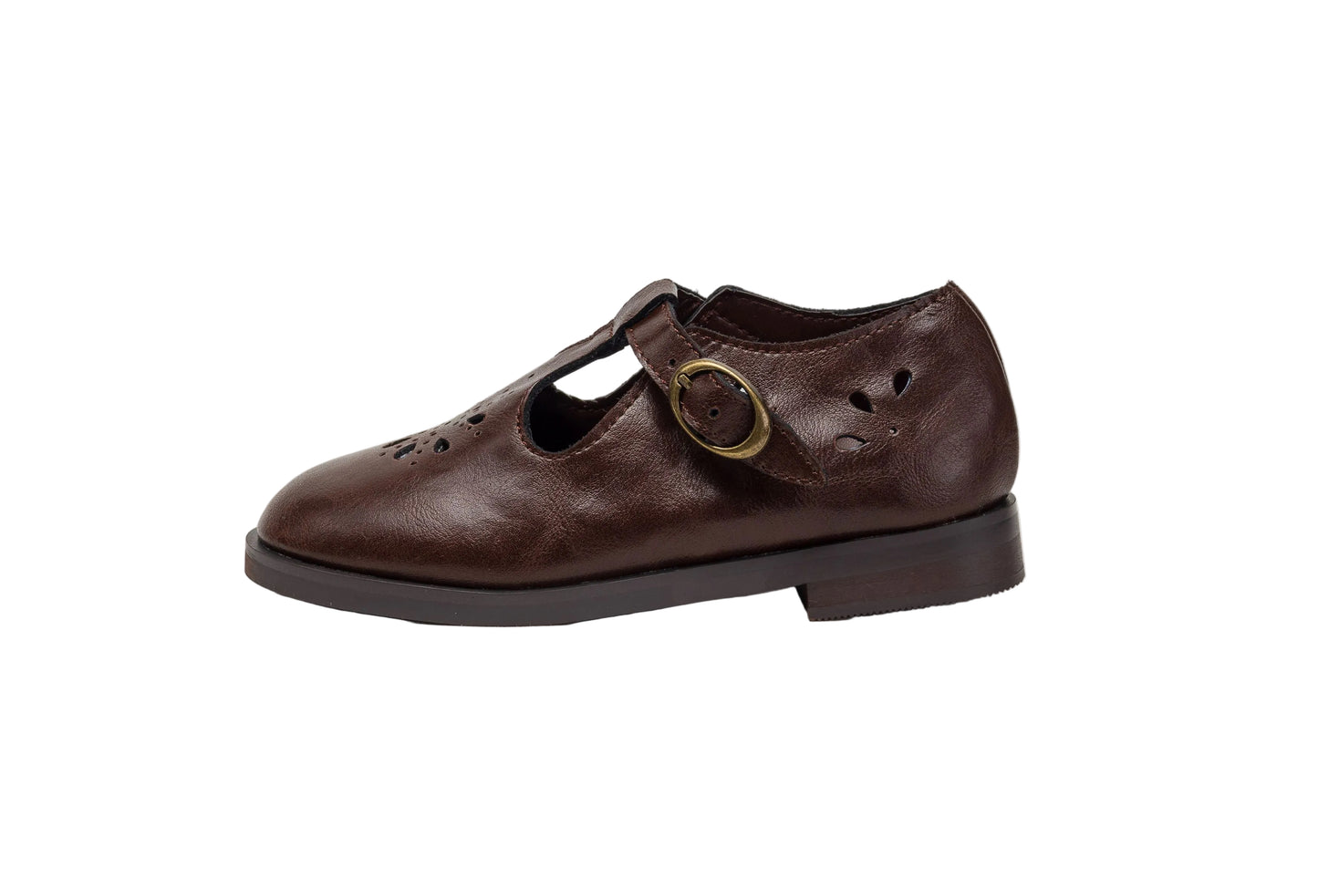 TANNERY & CO CHESTNUT EYELET BUCKLE SHOE
