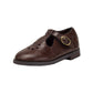 TANNERY & CO CHESTNUT EYELET BUCKLE SHOE
