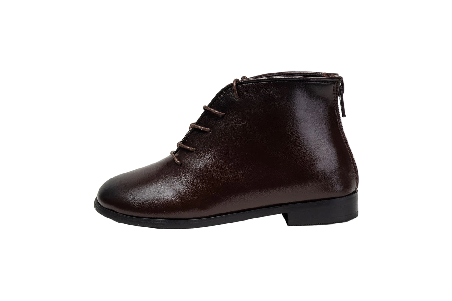 TANNERY & CO CHOCOLATE LEATHER BOOTIES