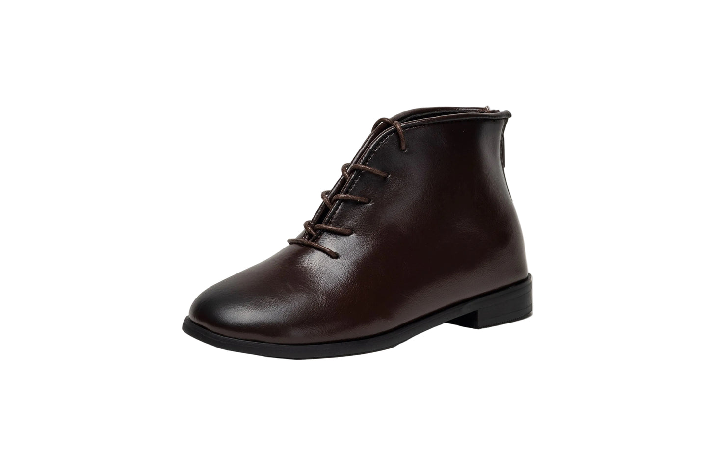 TANNERY & CO CHOCOLATE LEATHER BOOTIES