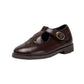 TANNERY & CO CHOCOLATE EYELET BUCKLE SHOE