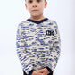 RETRO KID CREAM/BLUE CHUNKY KNIT SWEATER
