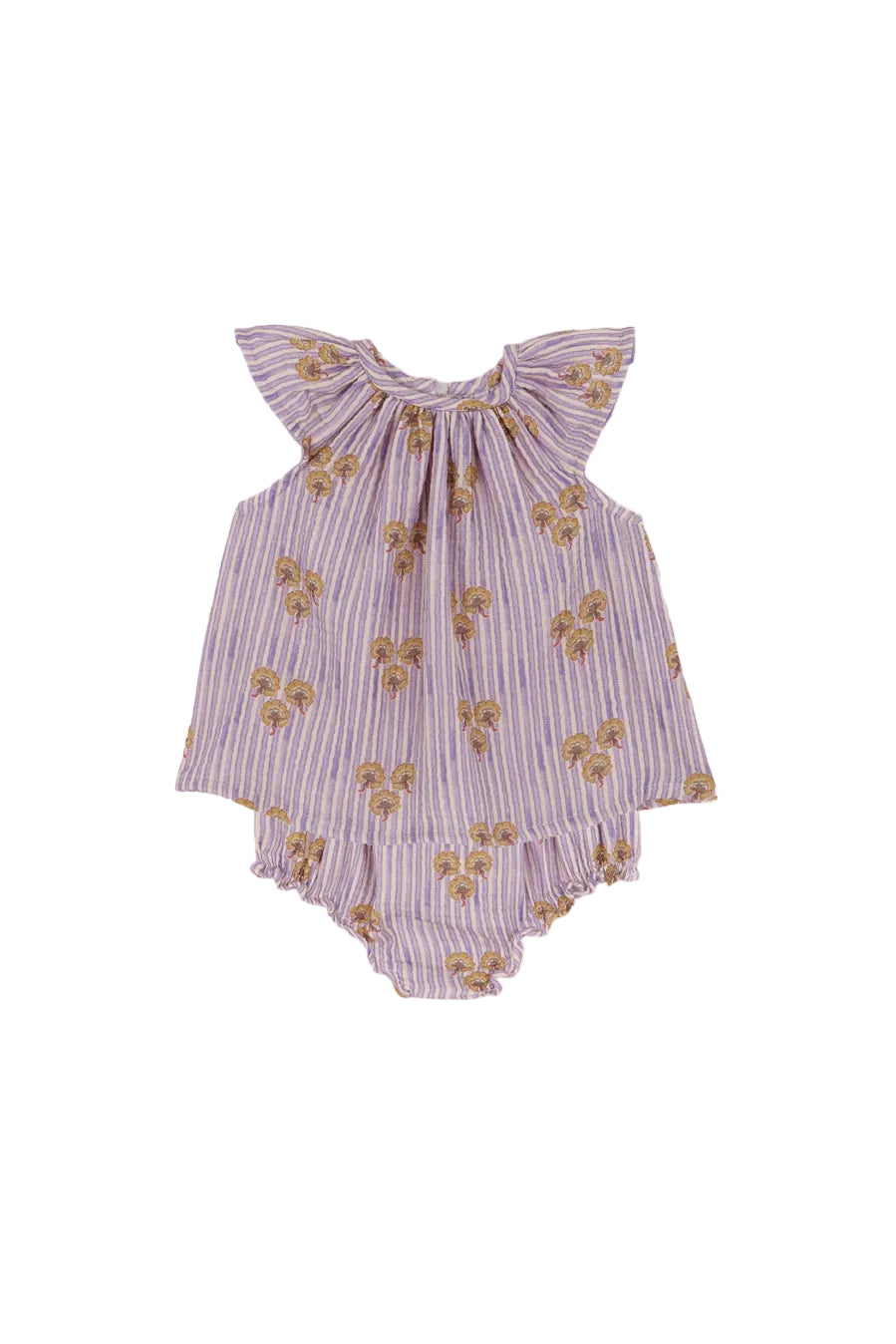 BIRINIT PETIT LAVENDER FLORAL BUNCH BLOOMER SET